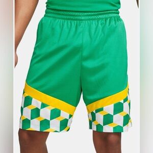 NEW Nike Dri-FIT Icon Basketball Shorts Green Yellow White